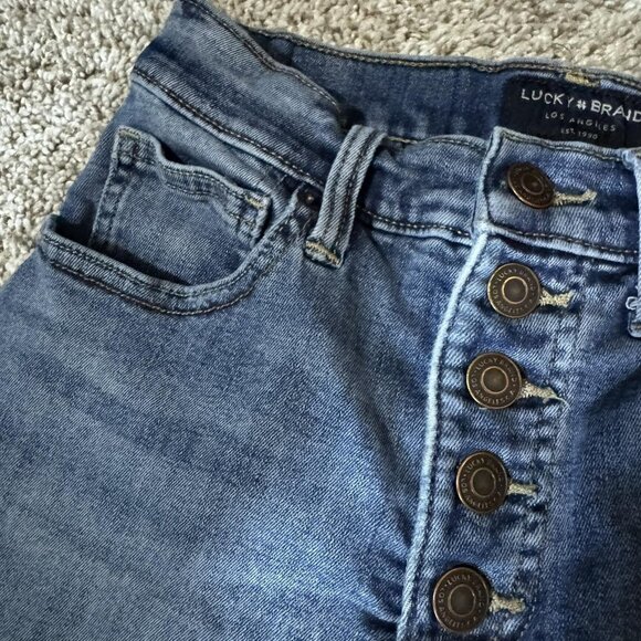 Lucky Brand Jeans Womens 26 Ankle Blue High Rise Bridgette Skinny Button Fly - Picture 4 of 14